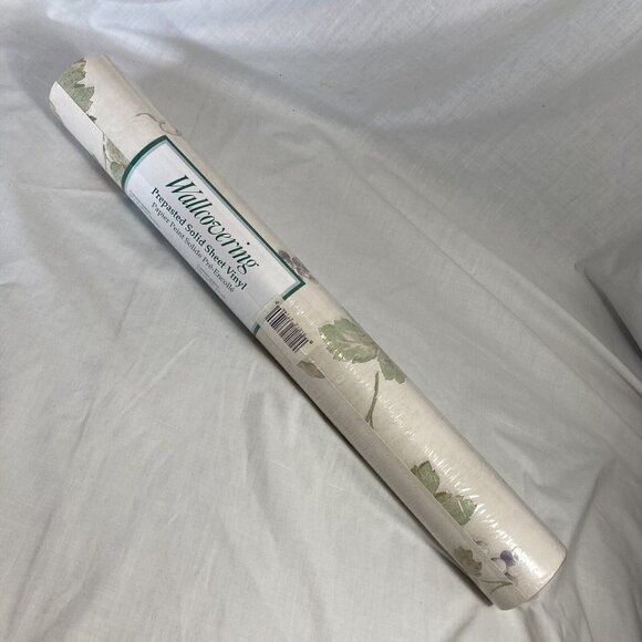 Italian Prepasted Grapes Ivy Solid Sheet Vinyl Wallpaper New 21" x 11 Yds - Picture 2 of 10